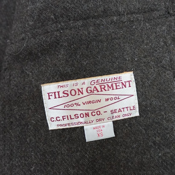 Filson Jacket Womens XS Brown Mackinaw Wool Cruiser 100% Virgin Wool Made USA - Picture 6 of 12